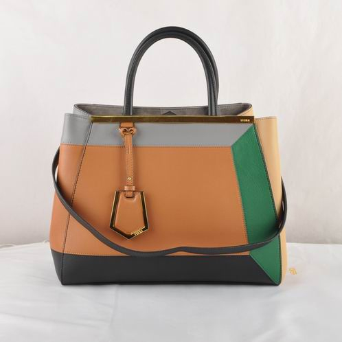 F2552M Fendi 2Jours Block colori di pelle mista borse